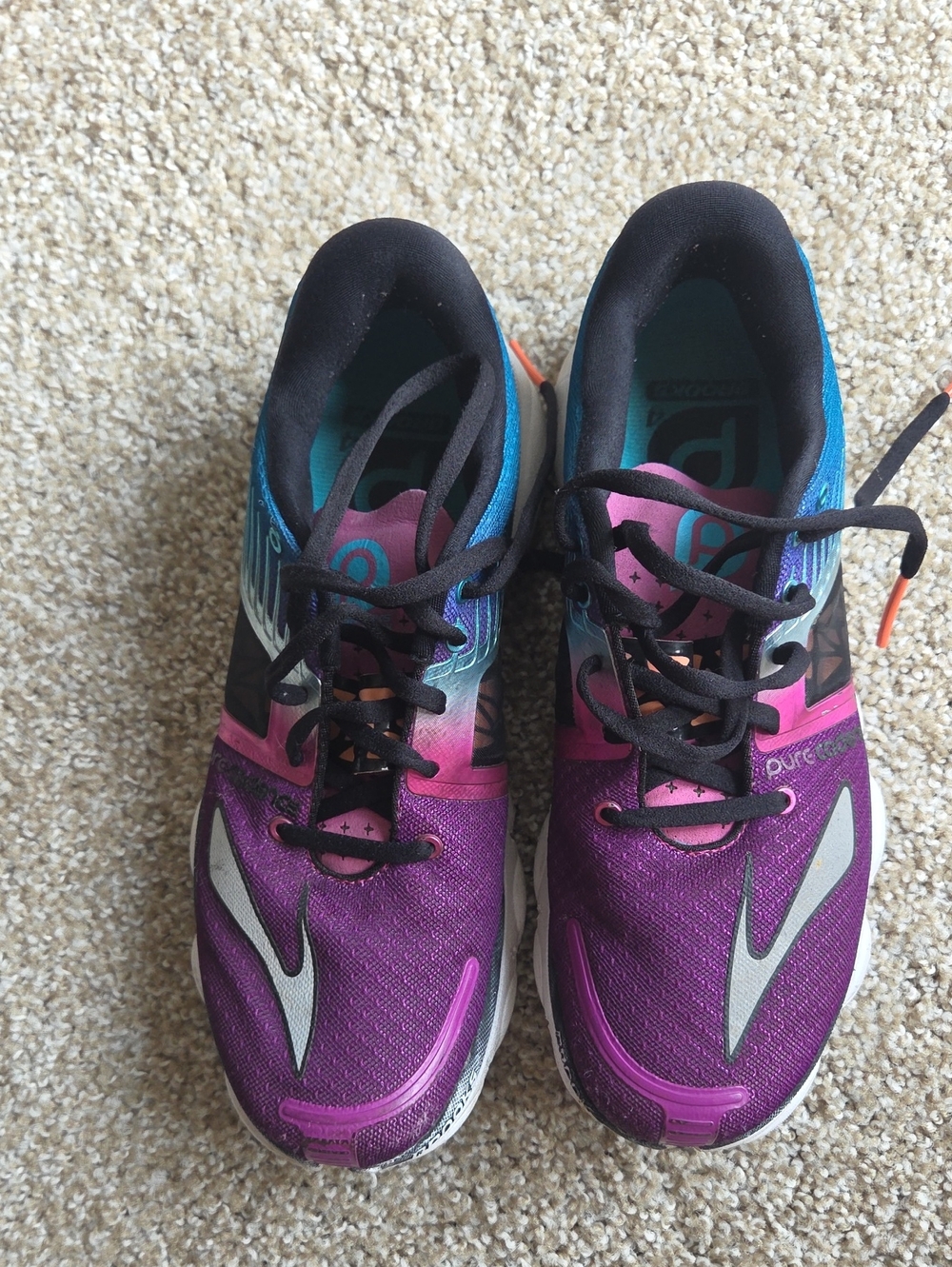 Brooks Women's Purple Teal Pink Running Sneakers - Picture 10 of 10